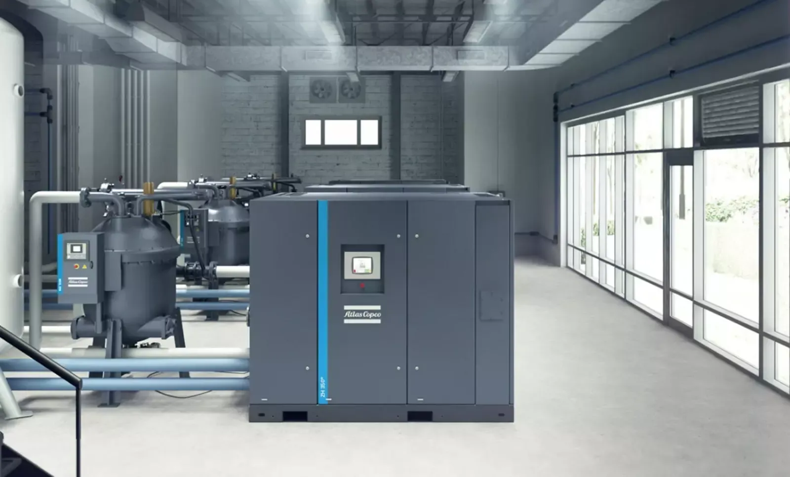 MÁY NÉN KHÍ TRỤC VÍT CÓ DẦU (GA)